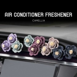 2db autó légfrissítő Camellia virágformázó légkondicionáló kimenet aromaterápiás klip illóolaj autó diffúzor