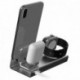 Alumíniumötvözet 3 az 1-ben töltő dokkoló iPhone Apple Watch Airpods töltőtartó állvány dokkoló állomáshoz
