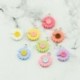 16 mm -es kis méretű gyanta Színes Hiányzó szirom Daisy függő DIY kiegészítők ékszerek készítéséhez