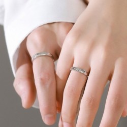 Divat kreatív gyönyörű faragás Hegyi tenger állítható gyűrűk pár ékszer ajándék