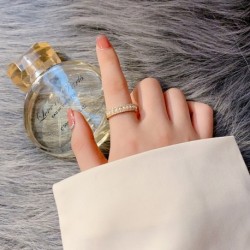 1db divat gyönyörű, egyszerű gyöngynyitó állítható gyűrű női ékszer ajándék