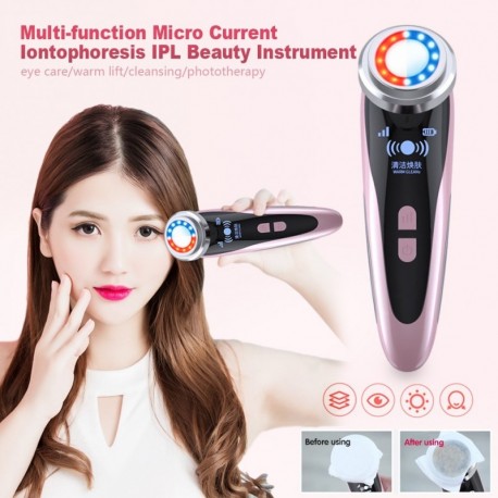 Többfunkciós szememelő feszesítő masszázs vibráció bőrfiatalító eszköz tisztító LED fény szépség műszer