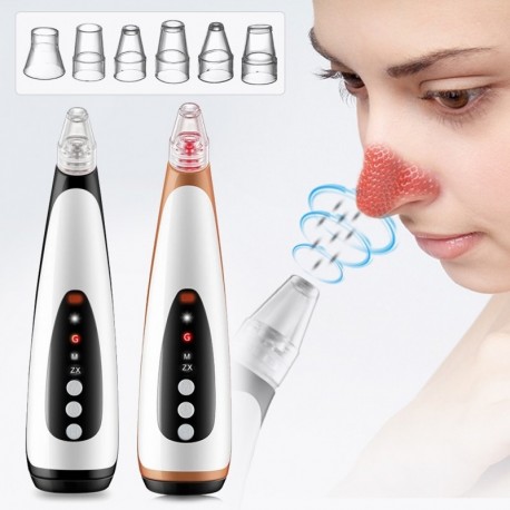 Elektromos mitesszer eltávolító vákuumszívó bőr pattanások arctisztító fekete pöttyök pórus tisztító szépség
