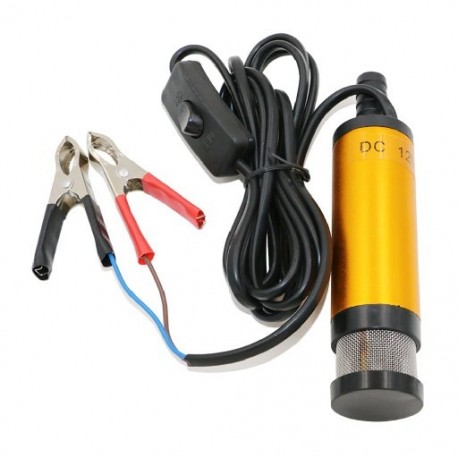 Szín: arany - Hordozható Mini 12V DC elektromos búvárszivattyú / 38mm Szivattyúkhoz Dízelolaj Víz Alumíniumötvözet