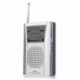 Szín: ezüst - BC-R60 zseb rádiós teleszkópos antenna kültéri mini AM/FM kétsávos rádiós világ vevő 88-108 MHz