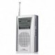 Szín: ezüst - BC-R60 zseb rádiós teleszkópos antenna kültéri mini AM/FM kétsávos rádiós világ vevő 88-108 MHz