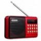 Piros szín - KK11 Mini hordozható rádió kézi digitális FM USB TF MP3 lejátszó hangszóró újratölthető FM rádió