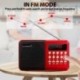 Piros szín - KK11 Mini hordozható rádió kézi digitális FM USB TF MP3 lejátszó hangszóró újratölthető FM rádió