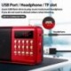 Piros szín - KK11 Mini hordozható rádió kézi digitális FM USB TF MP3 lejátszó hangszóró újratölthető FM rádió