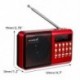 Piros szín - KK11 Mini hordozható rádió kézi digitális FM USB TF MP3 lejátszó hangszóró újratölthető FM rádió