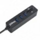 Szín: 3 port - Micro USB Hub 2.0 Multi USB portok Kombinált TF kártyaolvasó hub USB elosztó 3/6 portos USB adapter
