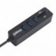 Szín: 3 port - Micro USB Hub 2.0 Multi USB portok Kombinált TF kártyaolvasó hub USB elosztó 3/6 portos USB adapter