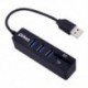 Szín: 3 port - Micro USB Hub 2.0 Multi USB portok Kombinált TF kártyaolvasó hub USB elosztó 3/6 portos USB adapter