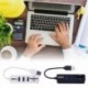 Szín: 3 port - Micro USB Hub 2.0 Multi USB portok Kombinált TF kártyaolvasó hub USB elosztó 3/6 portos USB adapter