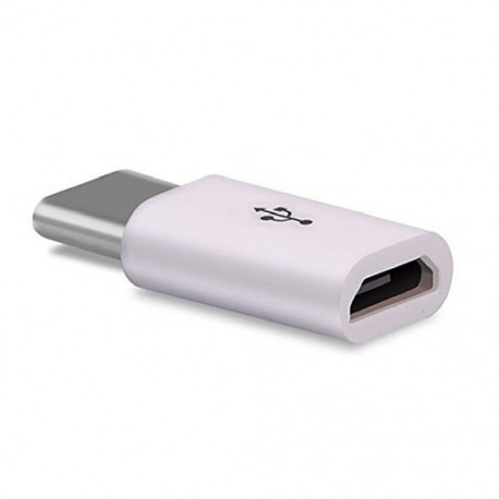 Fehér szín - Univerzális USB 3.1 Type-C csatlakozó a Micro USB dugaszoló aljává átalakító Mini hordozható USB-C