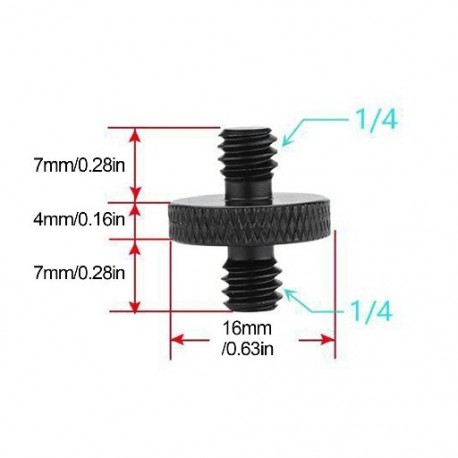 Szín: 1-4 férfi 1-4 férfi - 1/4&quot  - 3/8&quot  apa-anya menetes csavaros rögzítő adapter állványlapra csavaros tartó