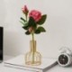 Fekete szín - Nordic Iron Golden Flower váza növénytartó virágcserép nappaliba asztali dísz virágtartó állvány