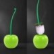 Szín: H - Cherry Shape WC-kefe WC-kefetartó készlet mosdó-tisztító eszközökhöz Háztartási fürdőszobai