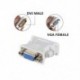 Fekete szín - DVI 24 1 dugasz-VGA-aljzat átalakító DVI-VGA adapter VGA monitorok interfész átalakító csatlakozója PC