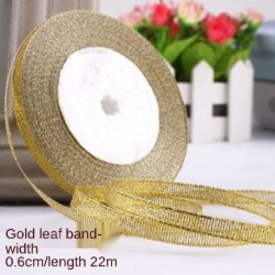 Szín: 6mm Aranyhagyma 22M - 25 Yards 30mm arany/ezüst csillogó szalag karácsonyi parti esküvői dekoráció