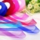 Szín: vörösbab paszta - Új 1&*39 &*39 25 mm-es organza szalagok (45 méter/tekercs) karácsonyi esküvői parti dekoráció