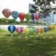 Szín: világos rózsaszín csík - 14&*39 &*39 35 cm-es Rainbow hőlégballon Papírlámpák Függő Lampion Bar dekoráció