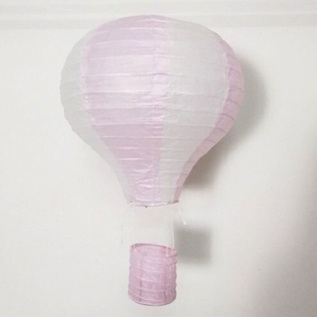 Szín: világos rózsaszín csík - 12 hüvelykes 30 cm-es karácsonyi lógó papír lámpák hőlégballon papír lámpák
