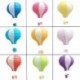 Szín: rózsaszín szivárvány - 12 hüvelykes 30 cm-es karácsonyi lógó papír lámpák hőlégballon papír lámpák