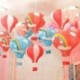 Szín: rózsaszín szivárvány - 12 hüvelykes 30 cm-es karácsonyi lógó papír lámpák hőlégballon papír lámpák