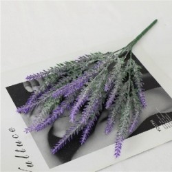 Méret: 5cha zhirong xunyica - 6db/tétel Szimulált pelyhesítő levendula csokor művirág esküvő Valentin nap otthoni