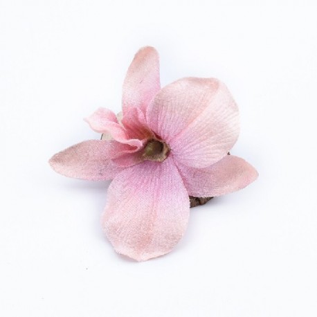 Szín: rózsaszín - 10 db 8 cm-es többszínű orchidea virágfejek Mini selyem művirágok koszorúzáshoz scrapbooking