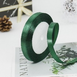 Szín: sötétzöld - 25 yard/tekercs szatén szalagok 6-50 mm karácsonyi kézzel készített szalag Esküvői party