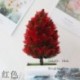 Szín: somngzhenboluo piros - Új mesterséges növények Piros bonsai kis fa cserepes növények Hamis virág cserepes díszek
