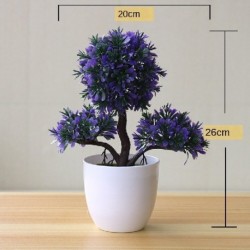 Szín: yinkesong lila - Mesterséges növények Bonsai kis fa cserepes növények Hamis virágok Cserepes díszek otthoni