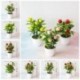 Szín: 7 alma - Mesterséges növény Multi stílusú mini cserepes bonsai kis gyümölcsfa cserepes esküvőre Otthon