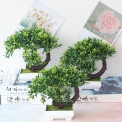 Szín: zöld - Új mesterséges bonsai üdvözlő fenyő bonsai mesterséges cserepes növény esküvő karácsonyi