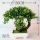 Szín: zöld - Új mesterséges bonsai üdvözlő fenyő bonsai mesterséges cserepes növény esküvő karácsonyi