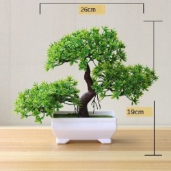 Szín: yunsong zöld - Több stílusú 1 db mesterséges növény Bonsai kis fa cserepes növények Bonsai növény díszek
