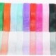 Fekete szín - 50 yard/tekercs 15 mm-es sifon organza szalag kézműves selyem szalag masni kézműves munkákhoz DIY