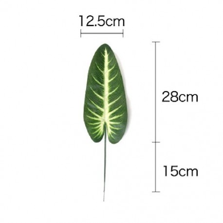 Szín: 12,5 cm - 1db Mesterséges növények Banánlevél Pálma Trópusi Növény Zöld Levelek Otthoni barkács dekoráció
