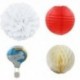 Szín: lámpás fehér - 25 cm-es esküvői születésnapi parti gyerekeknek barkácsolt hőlégballon virág golyós