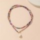 Fém szín: 44368 - Bohém színes maggyöngy Shell Choker nyaklánc Statement rövid gallérú kulcscsont lánc nyaklánc