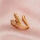 Fém szín: 50410 - 1db cirkon hamis septum piercing pillangó orrgyűrű karika orr lányoknak férfi műcsipesz gyűrűk