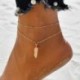 Fém szín: 50182 - Bohemian Beads bokaláncok nőknek Boho Cubic cirkónia bokalánc 2022 bokakarkötő lábon bokalánc