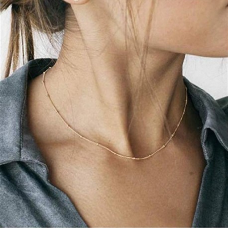 Fém szín: 43565 - Hot Fashion unisex kígyó lánc női nyaklánc Choker punk vintage arany színű lánc nyaklánc női