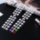 Szín: 02 - Nail Art Lakk paletta Pontos lapos manikűr köröm színkártya UV gél lakk kijelző eszközök 3 m-es kétoldalas