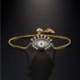 Fém szín: 84370 - Divat Oil Evil Eye Copper CZ gyöngyök Állítható karkötő Török arany színű Charm karkötő nőknek