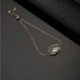 Fém szín: 84370 - Divat Oil Evil Eye Copper CZ gyöngyök Állítható karkötő Török arany színű Charm karkötő nőknek