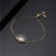 Fém szín: 84370 - Divat Oil Evil Eye Copper CZ gyöngyök Állítható karkötő Török arany színű Charm karkötő nőknek