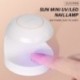 Fehér szín - Mini körömszárító UV lámpás manikűrgép egyujjas Nails Art Tool géllakk 18W körömszárító LED